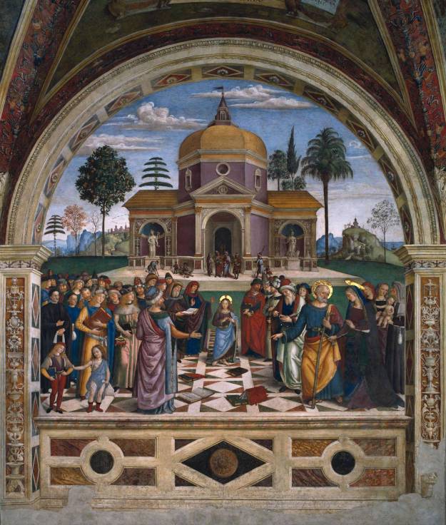 The Dispute in the Temple by Pinturrichio, Santa Maria Maggiore, Spello