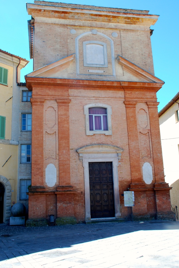 Montefalco. Piazza del Comune. Former church of San Filipo Neri, now a theatre